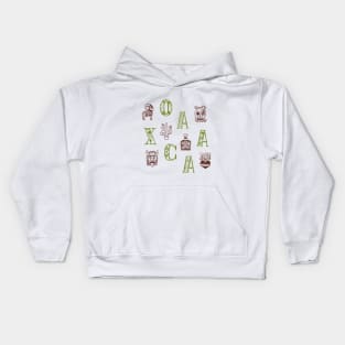 Oaxaca Alphabets - Wild Yellow Kids Hoodie